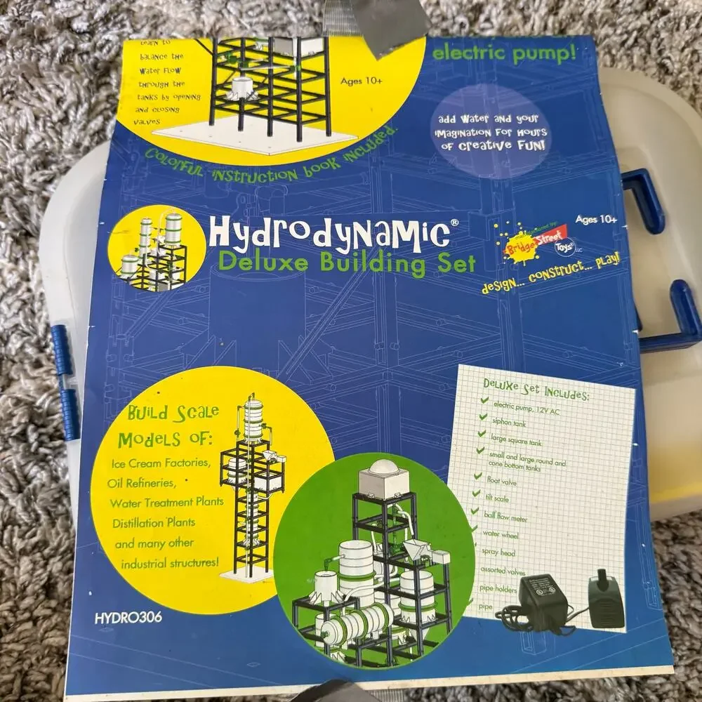Bridge Street Toys Hydrodynamic Deluxe Building Set Kit Incomplete NO PUMP